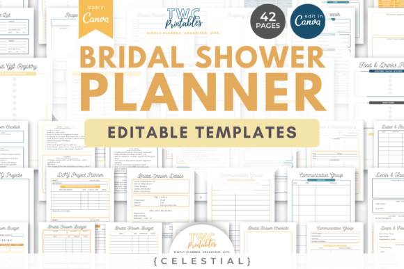 Bridal Shower Planner Canva Templates CE: Your Blueprint for a Flawless Event