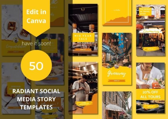 Elevate Your Feed with 50 Radiant Social Media Story Templates
