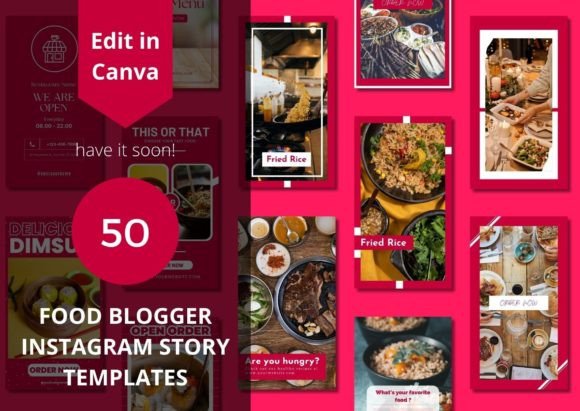 Elevate Your Instagram with Food Blogger Story Canva Templates