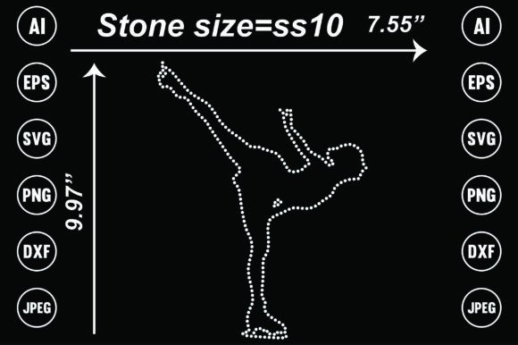 Ice Skate Rhinestone Templates: A Sparkling Design Asset