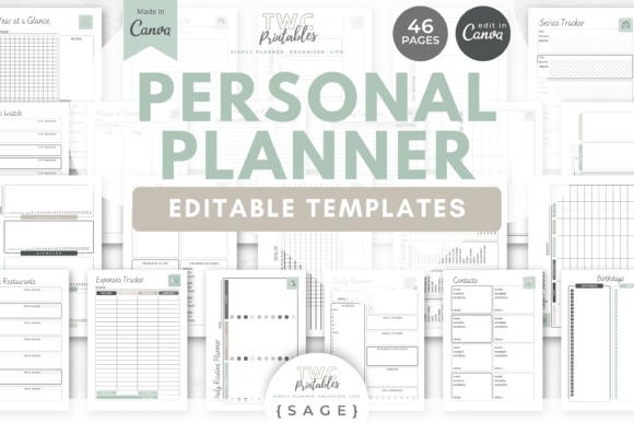 Plan Your Life with Style: SAGE Canva Planner Templates