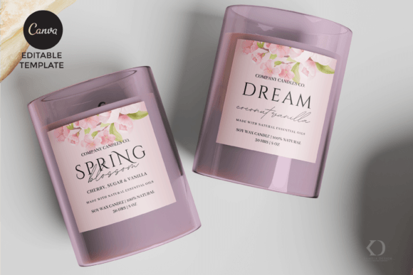 Spring Candle Label Templates: Capture the Season's Essence