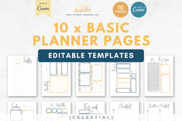 Streamline Your Workflow with Celestial Canva Planner Templates
