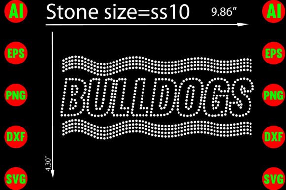 Stunning Bulldogs Rhinestone Templates Design for Creators