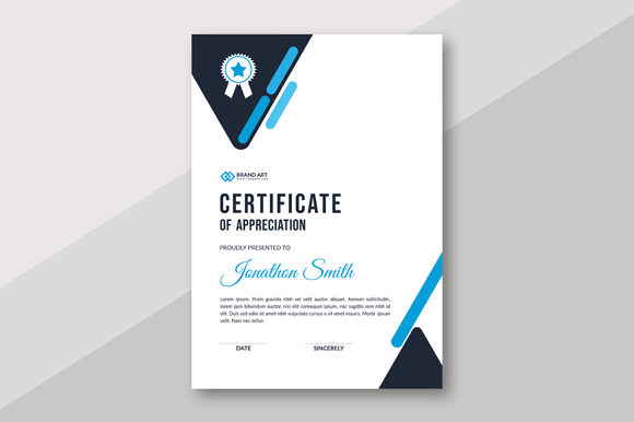 Templates Blue Certificate Layout: Professional Recognition