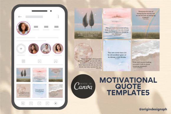 Transform Your Social Feed: Canva Templates Motivational Quote5